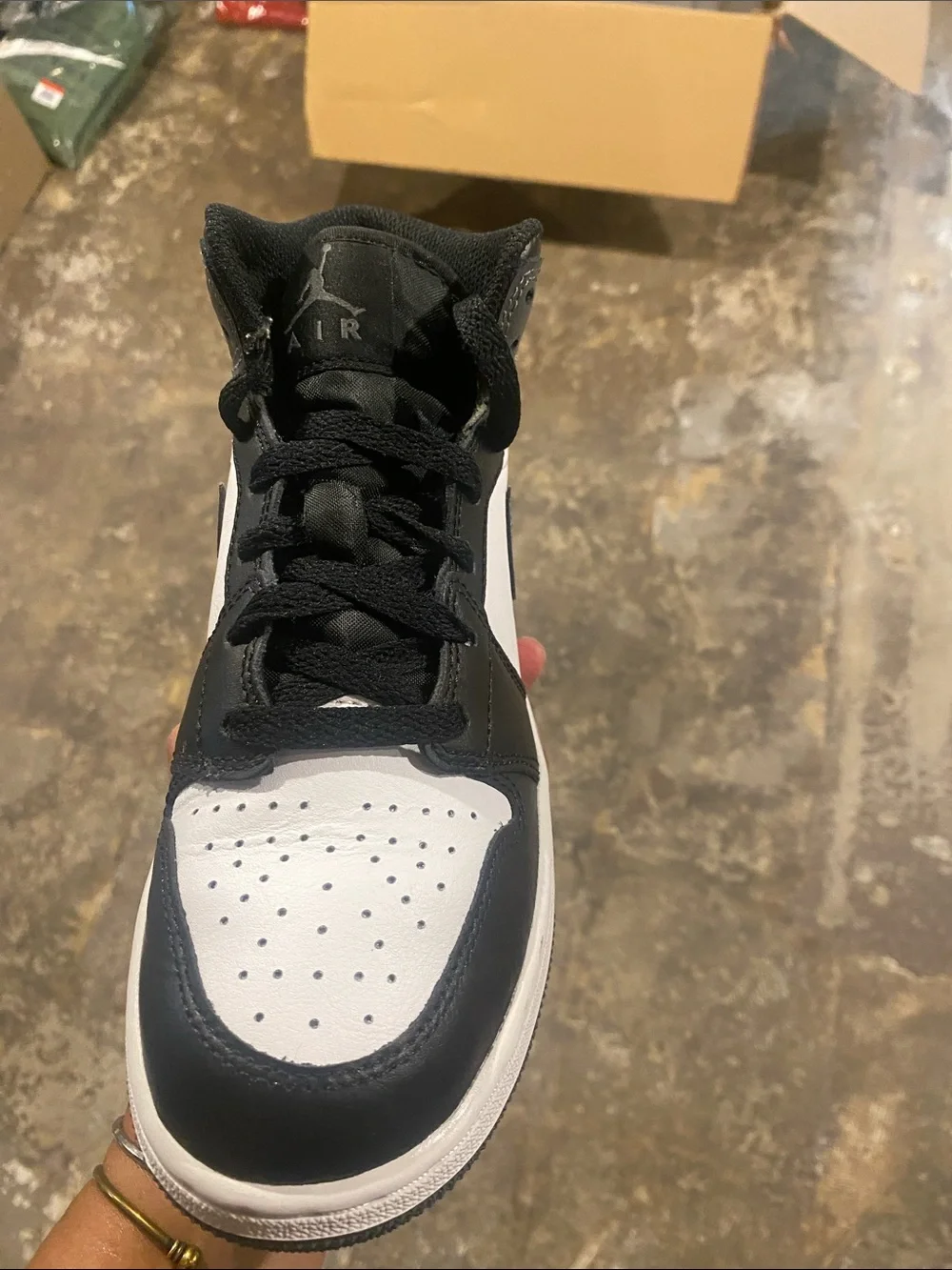 Jordan Kids High-Top Sneakers Black and White